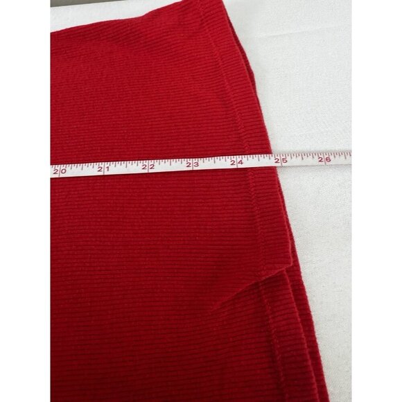Victorias Secret Y2K M Red Waffle Knit Thermal Henley Top Cozy Lounge Coquette - Picture 8 of 8